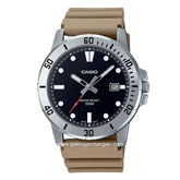 CASIO MTP-VD01-5EVUDF Cream Silver Rubber Strap