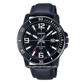 CASIO MTP-VD01BL-1BVUDF Full Black Leather Strap