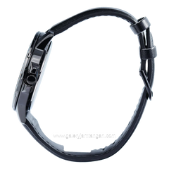 CASIO MTP-VD01BL-5BVUDF Black Dial Brown Leather Strap