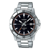 CASIO MTP-VD01D-1E2VUDF Silver Dial Black Stainless Steel