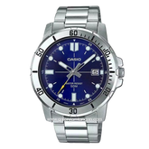 CASIO MTP-VD01D-2EVUDF Silver Dial Blue Stainless Steel