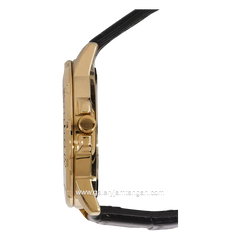 CASIO MTP-VD01GL-1EVUDF Black Gold Leather Strap