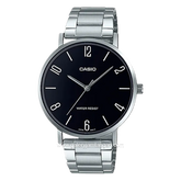 CASIO MTP-VT01D-1B2UDF Silver Dial Black Stainless Steel