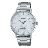 CASIO MTP-VT01DM-7AUDF Men Marble Silver Dial White Stainless Steel