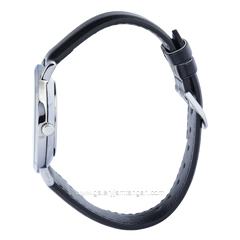 CASIO MTP-VT01LM-7AUDF Black Dial White Leather Strap