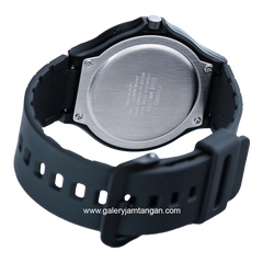 CASIO MW-240-7EVDF Black Dial White Resin Strap