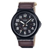 CASIO MW-240B-5BVDF Brown Canvas Strap