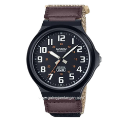 CASIO MW-240B-5BVDF Brown Canvas Strap