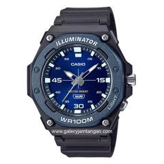CASIO MW-620H-2AVDF Black Dial Blue Resin Strap