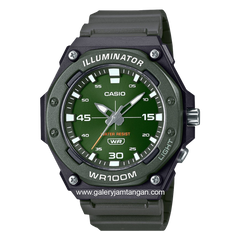 CASIO MW-620H-3AVDF Green Black Resin Strap