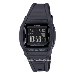 CASIO W-201-1BVDF Digital Black Resin Strap