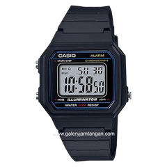 CASIO General W-217H-1AVDF Black Digital Rubber Strap