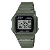 CASIO W-217H-3AVDF Green Resin Strap