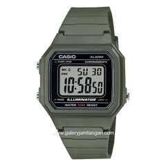 CASIO W-217H-3AVDF Green Resin Strap