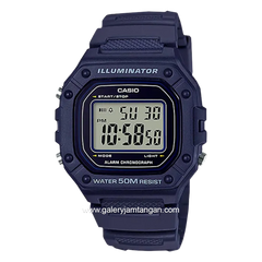 CASIO W-218H-2AVDF Digital Blue Resin Strap