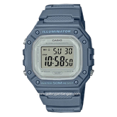 CASIO General W-218HC-2AVDF Illiminator Baby Blue Digital Rubber Strap