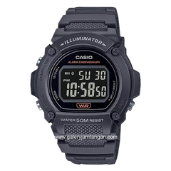 CASIO W-219H-1AVDF Black Resin Strap