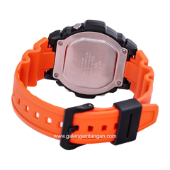 CASIO W-219H-4AVDF Digital Orange Black Resin Strap
