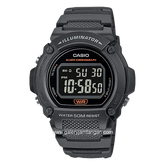 CASIO W-219H-8BVDF Digital Black Resin Strap