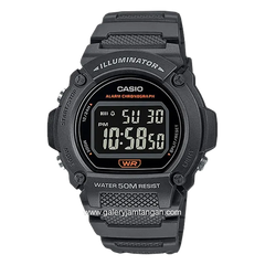 CASIO W-219H-8BVDF Digital Black Resin Strap