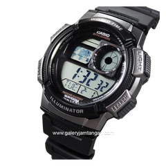CASIO General AE-1000W-1BVDF Black Digital Rubber Strap