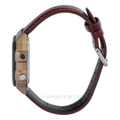 CASIO AE-1200WHL-5AVDF Brown Dial Black Leather Strap