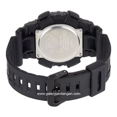 Casio AEQ-110W-1A3VDF Dual Time Black Resin Strap