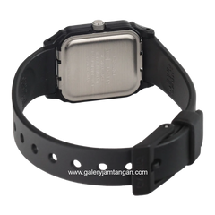 CASIO LQ-142E-7ADF Black Dial White Resin Strap