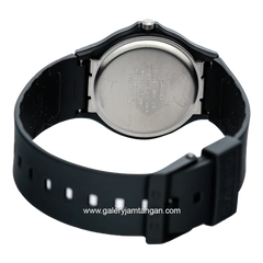 CASIO General MQ-24-1BLDF Black Dial White Rubber Strap