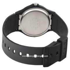 CASIO General MQ-24-7BLDF Black Dial White Rubber Strap