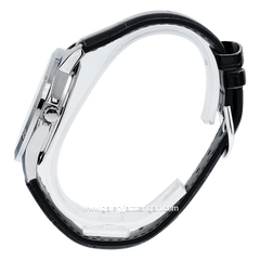 CASIO General LTP-V004L-1AUDF Black Silver Leather Strap