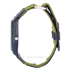 CASIO MW-240B-3BVDF Black Green Canvas Strap