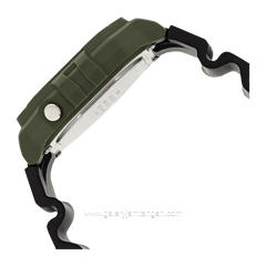 CASIO W-218H-3AVDF Black Green Resin Strap
