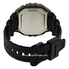 CASIO W-218H-3AVDF Black Green Resin Strap