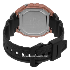 CASIO W-218HM-5BVDF Black Rosegold Resin Strap