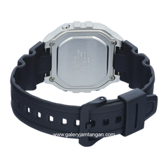CASIO W-218HM-7AVDF Black Silver Resin Strap