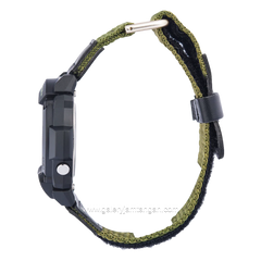 CASIO W-219HB-3AVDF Black Green Canvas Strap