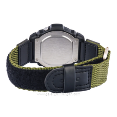 CASIO W-219HB-3AVDF Black Green Canvas Strap
