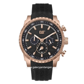 CATERPILLAR AE.193.21.139 Black Rosegold Rubber Strap