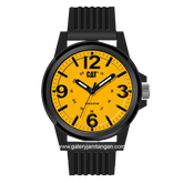 CATERPILLAR LF.111.21.731 Black Dial Yellow Rubber Strap