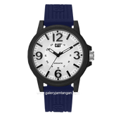CATERPILLAR LF.111.26.236 Men's Blue Dial White Rubber Strap
