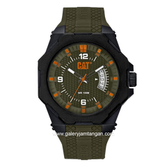 CATERPILLAR LM.121.23.334 Green Black Rubber Strap