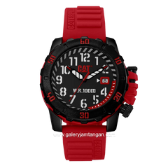 CATERPILLAR LK.181.28.118 Men's Red Black Rubber Strap