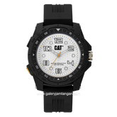 CATERPILLAR LP.160.21.232 Men's Black Dial White Rubber Strap