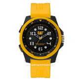 CATERPILLAR LP.160.27.131 Men's Yellow Black Rubber Strap