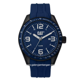 CATERPILLAR LQ.161.26.632 Navy Hour Marker White Rubber Strap