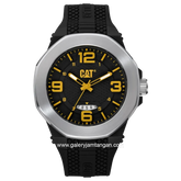 CATERPILLAR LT.141.21.137 Black Silver Rubber Strap