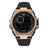 CATERPILLAR OD.197.21.149 Black Rosegold Rubber Strap