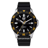 CATERPILLAR PZ.141.21.121 Black Silver Rubber Strap