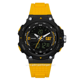 CATERPILLAR MX.165.27.137 Yellow Black Analog Digital Rubber Strap